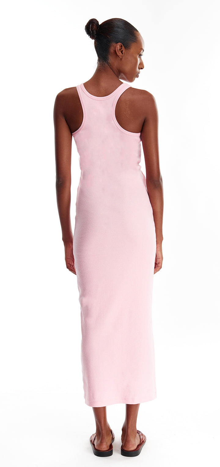 Ariel Rib Dress - Baby Pink