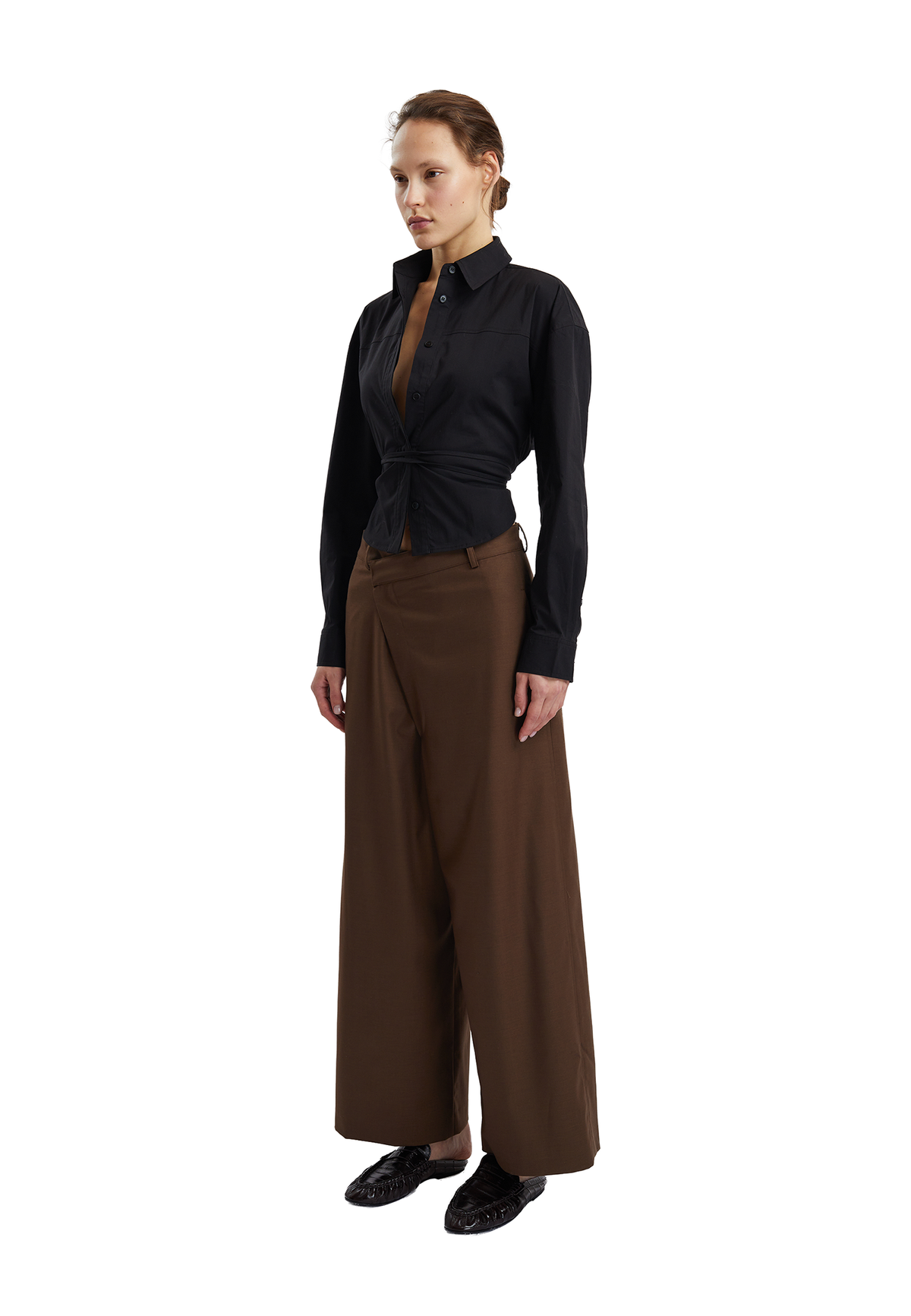 Bridget button shirt-Black