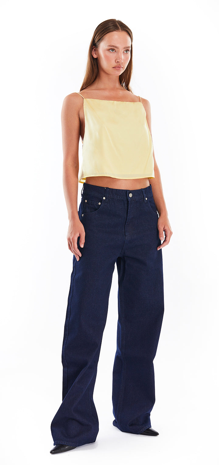 Perfi Silk top - Banana Yellow