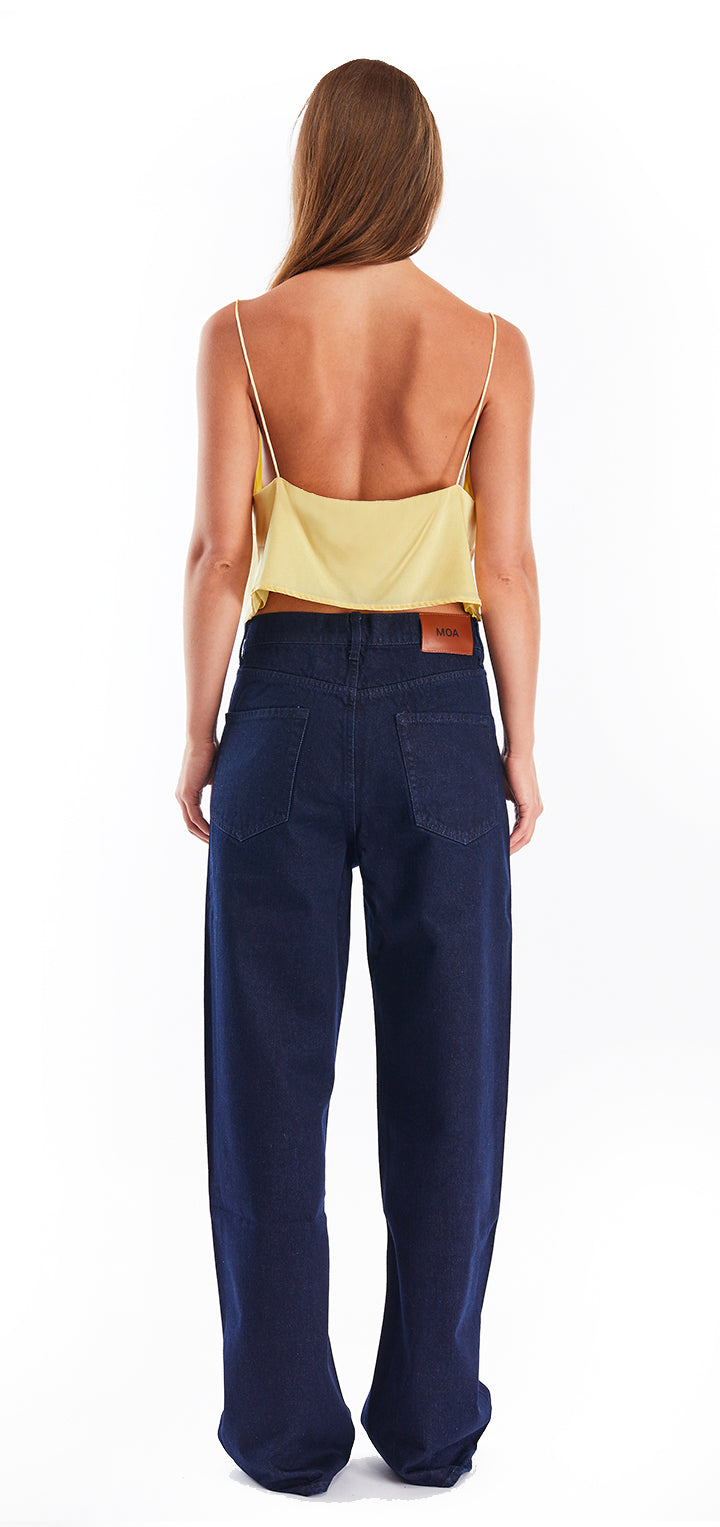 Perfi Silk top - Banana Yellow