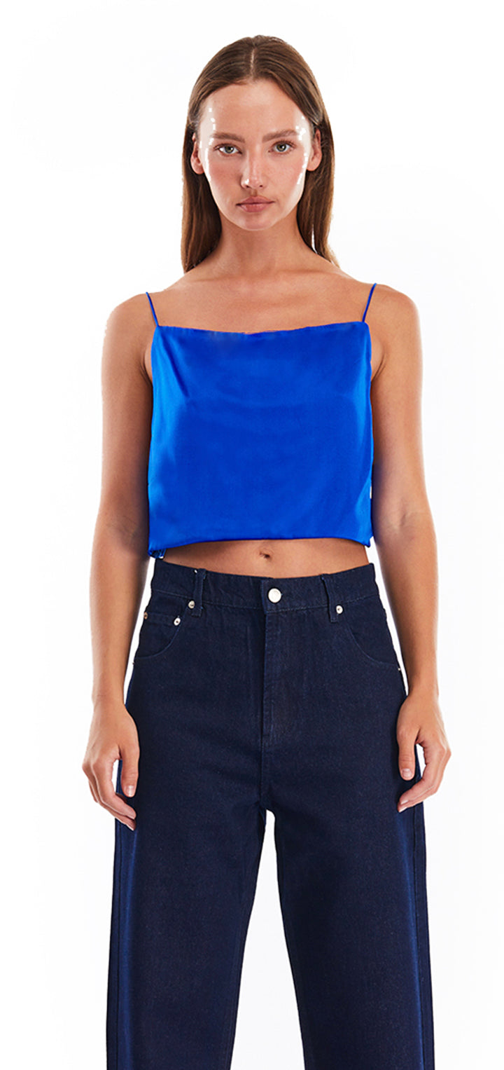 Perfi Silk top - Blue