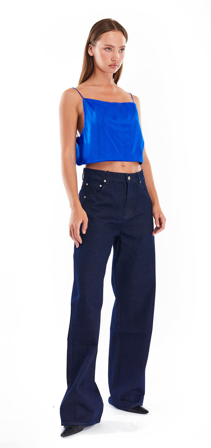 Perfi Silk top - Blue