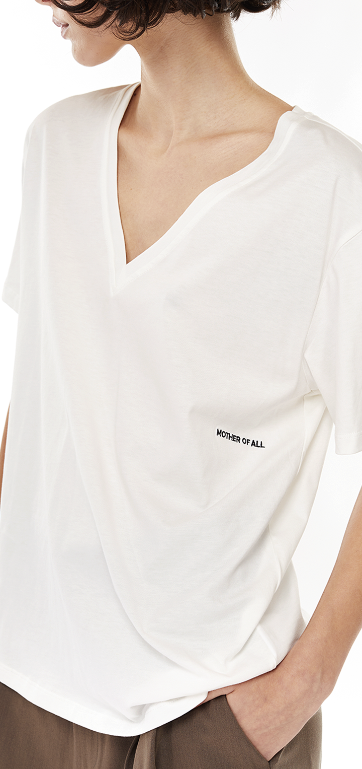 Oversize v neck t shirt - White