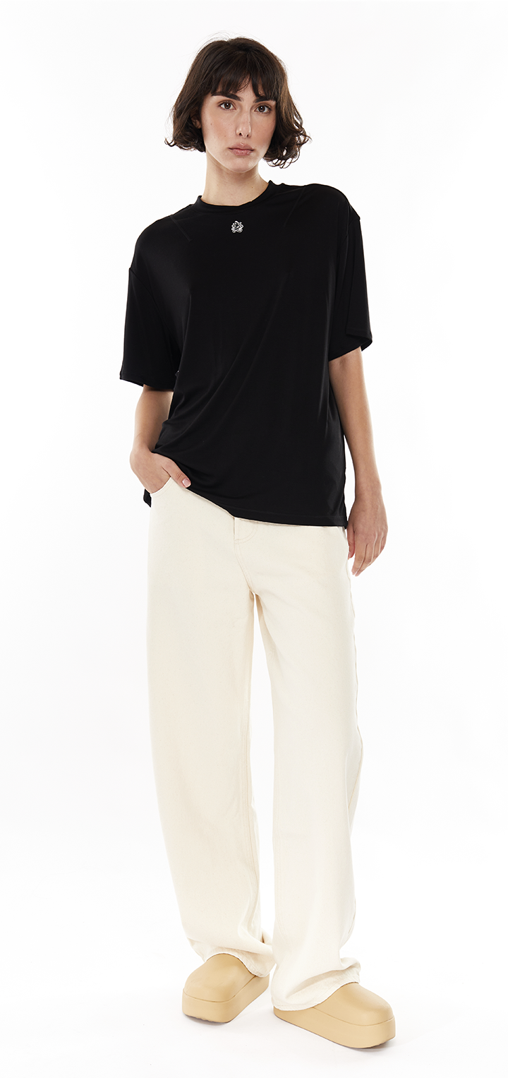 Oversize crew neck t shirt - Black