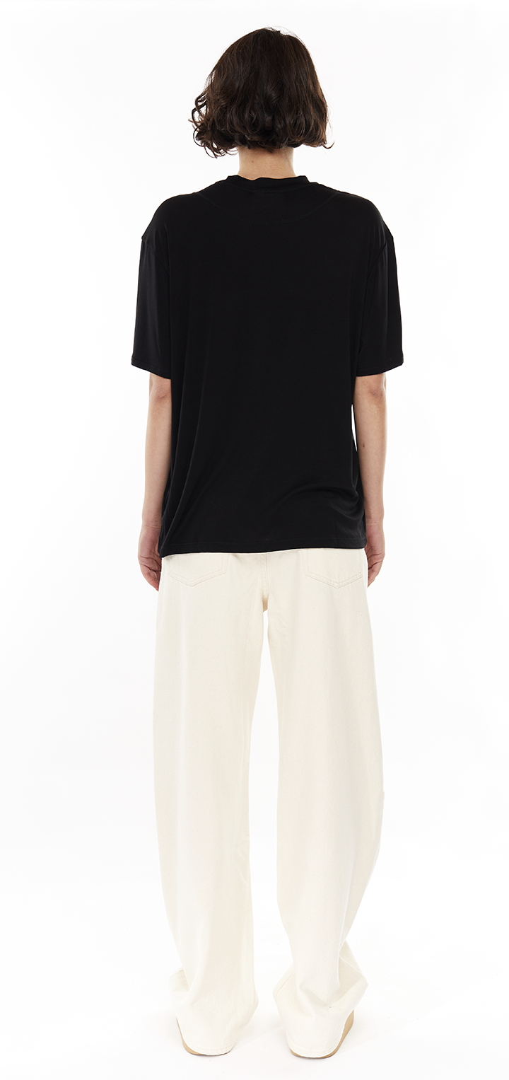 Oversize crew neck t shirt - Black