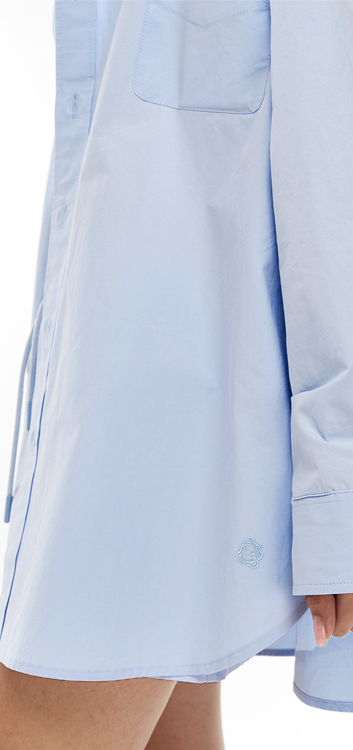 oversize button shirt - Light blue