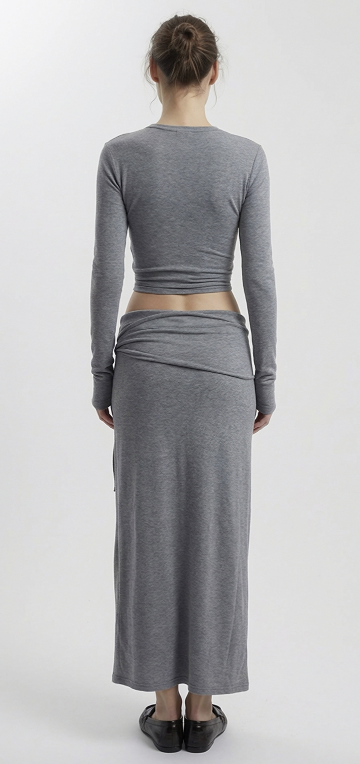 Papper wrap top - Grey