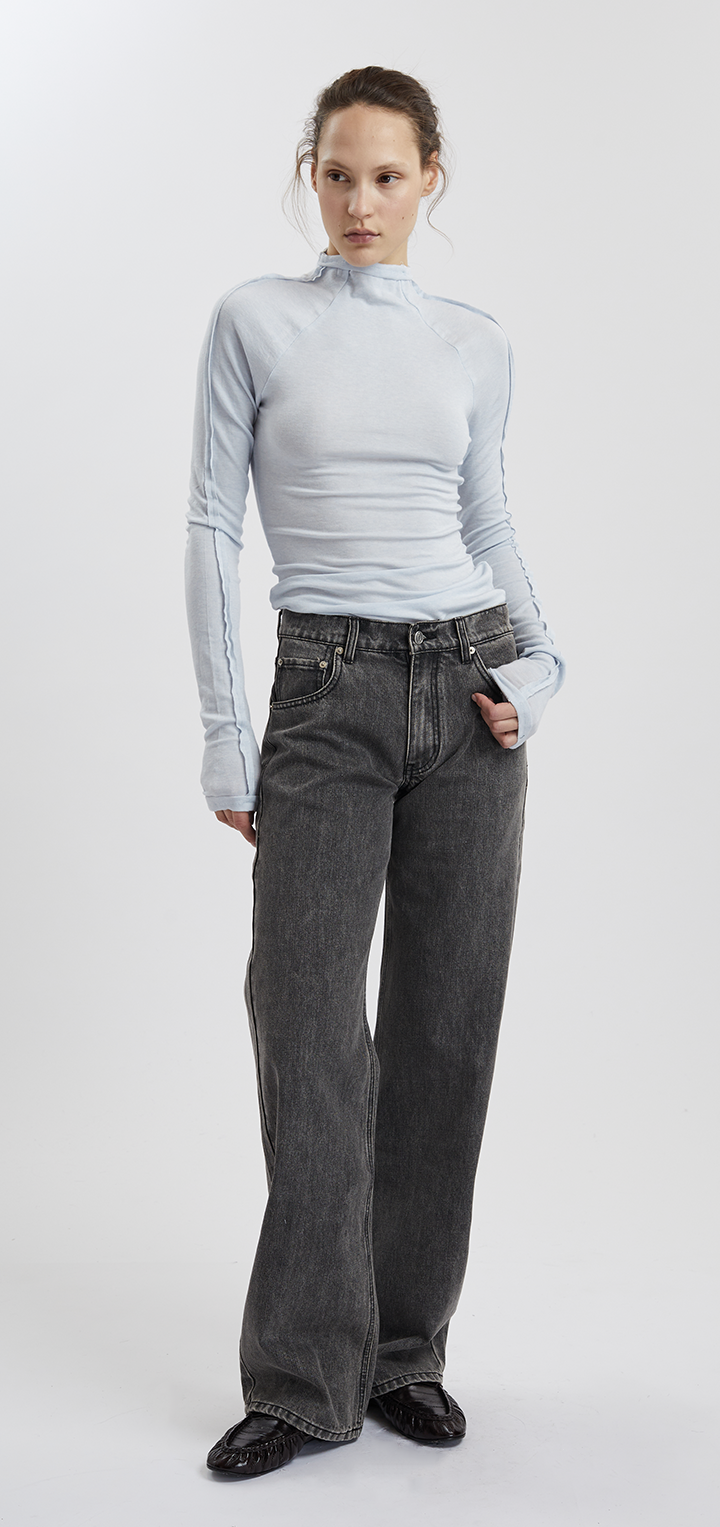 Papper Turtleneck long sleeves shirt - Light blue