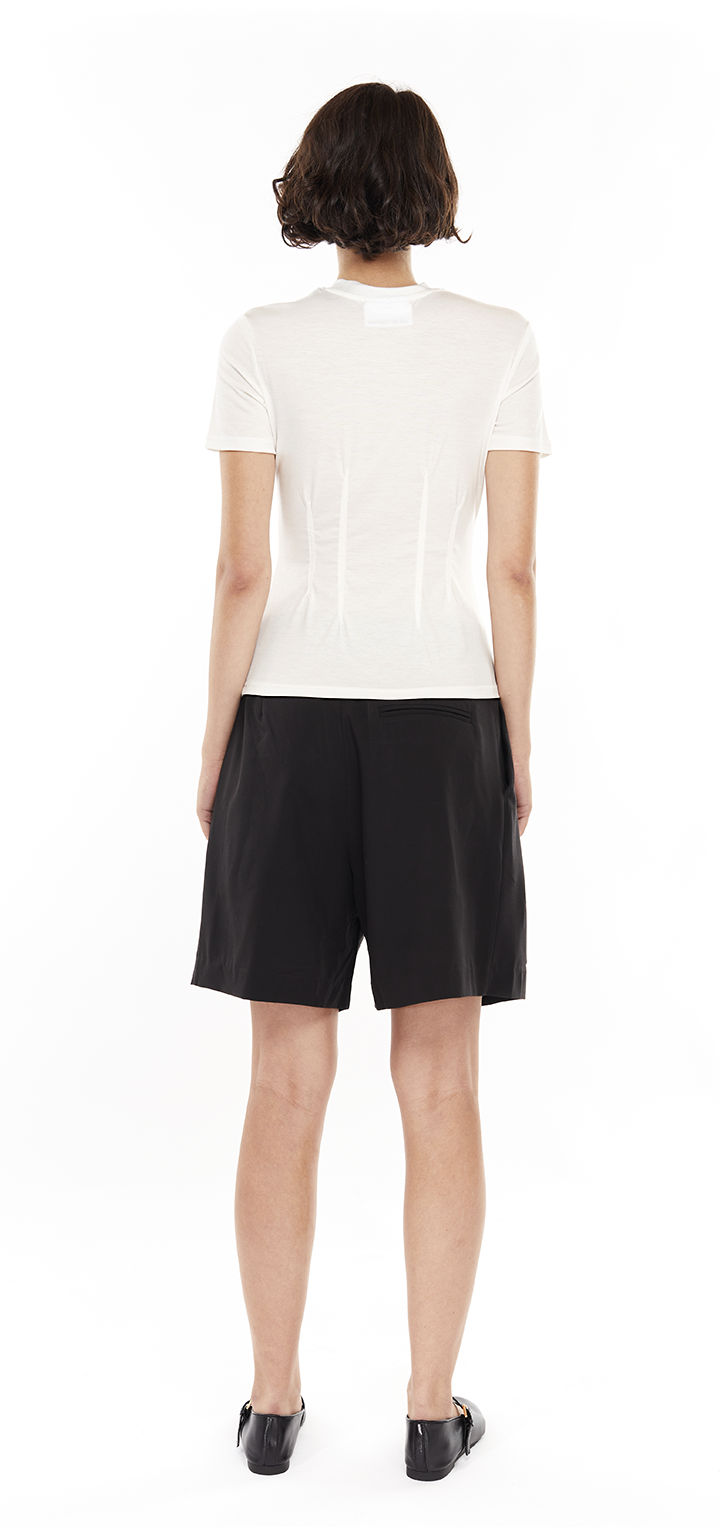 Tight seamed t shirt - White
