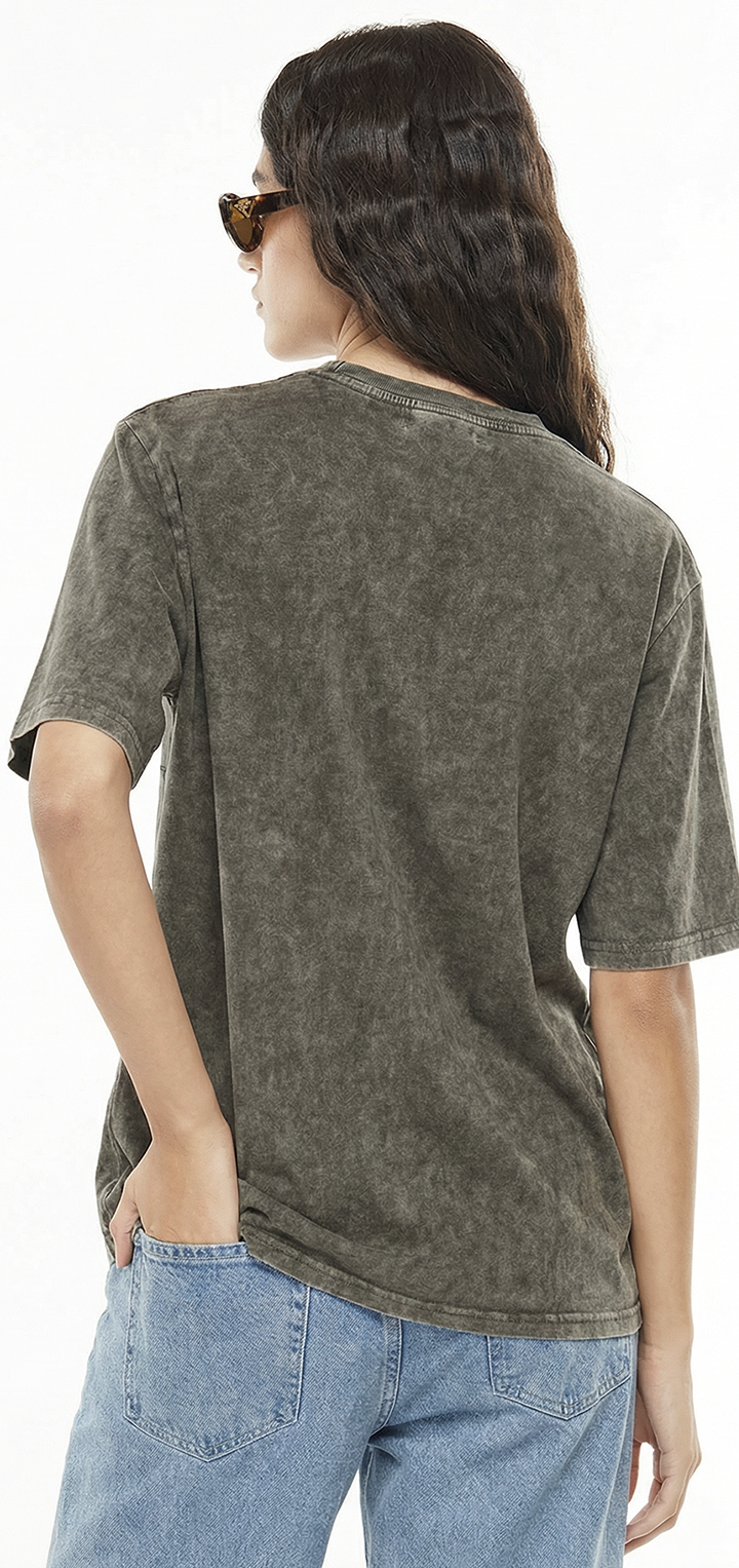 Ariel cotton cut out t shirt - Dark grey