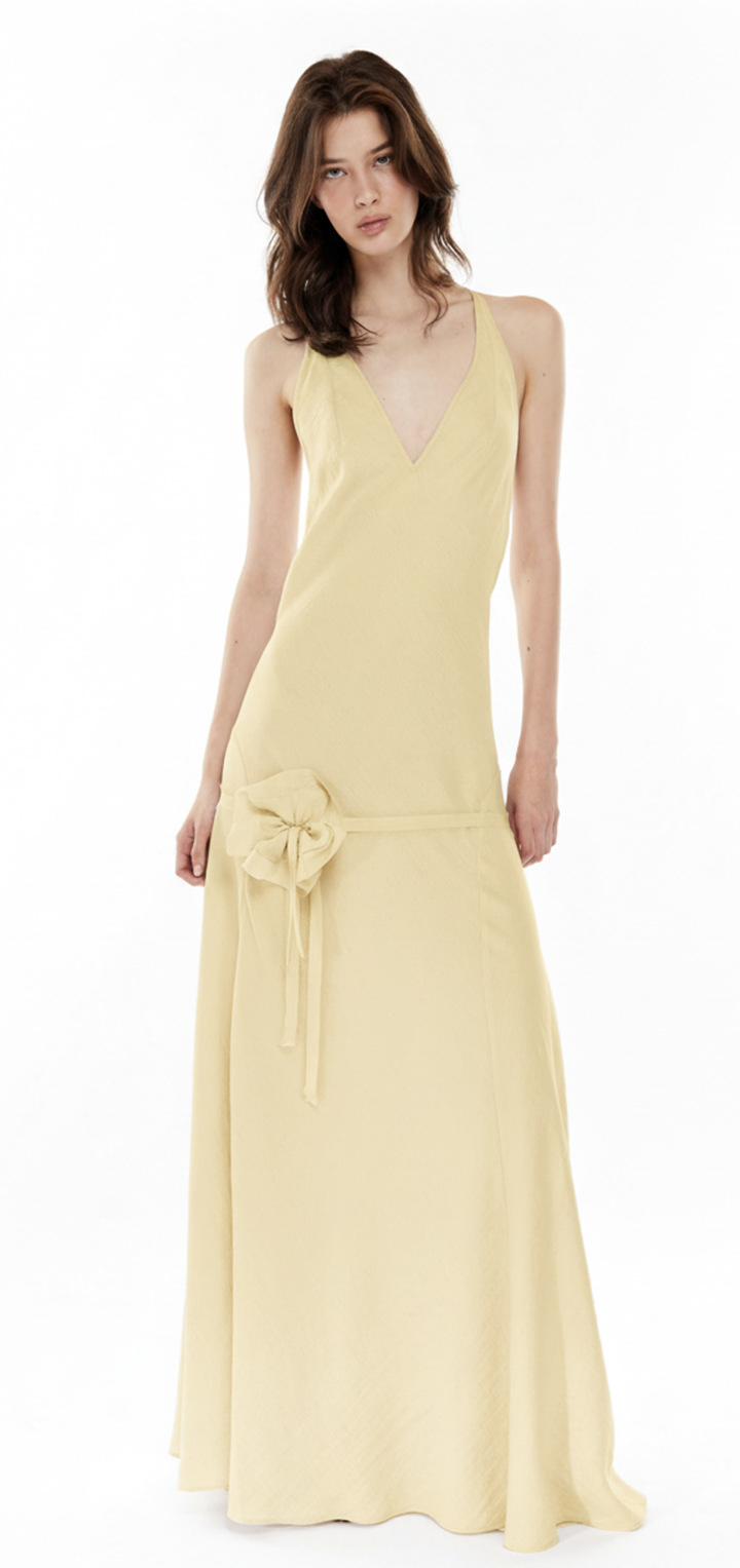 Fran belt dress- Yellow