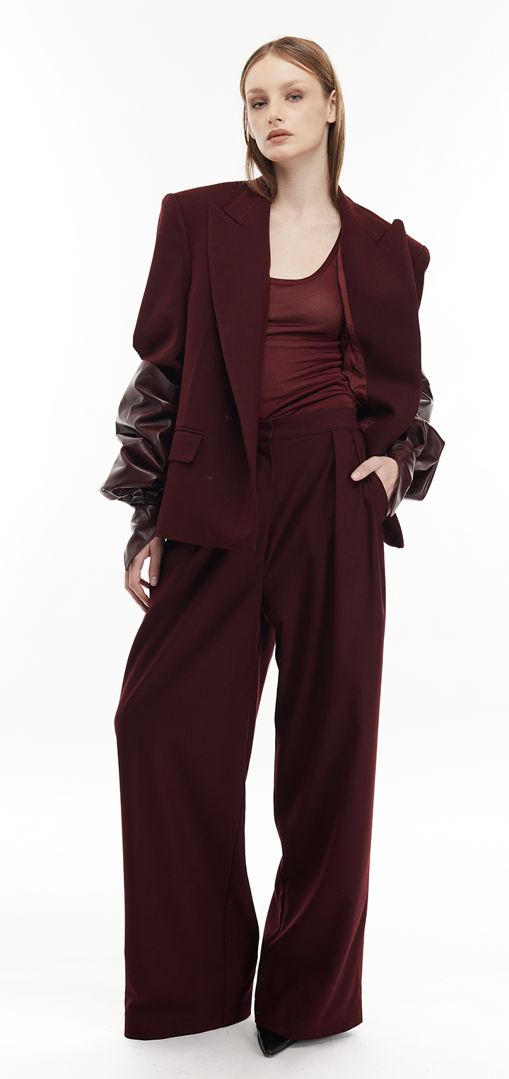 Doris Blazer jacket- Burgundy