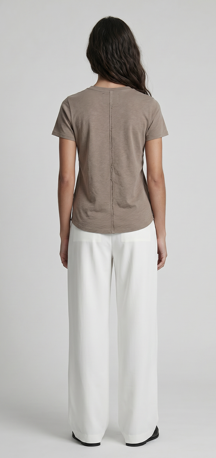 Light cotton t shirt - Brown