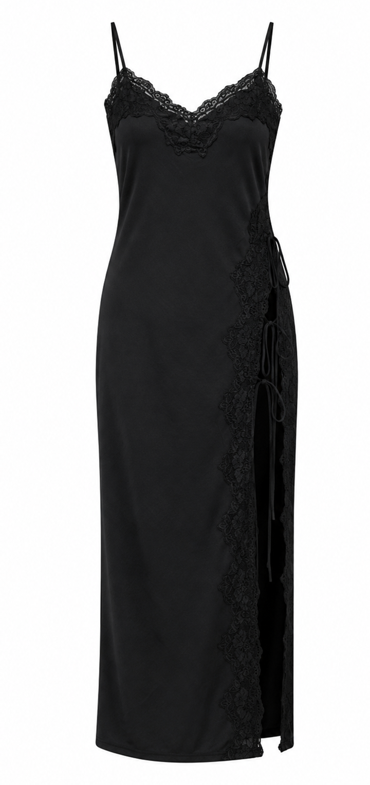 Mabel Linen Dress - Black
