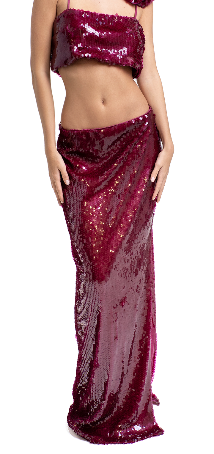 Mela sequins skirt - pink