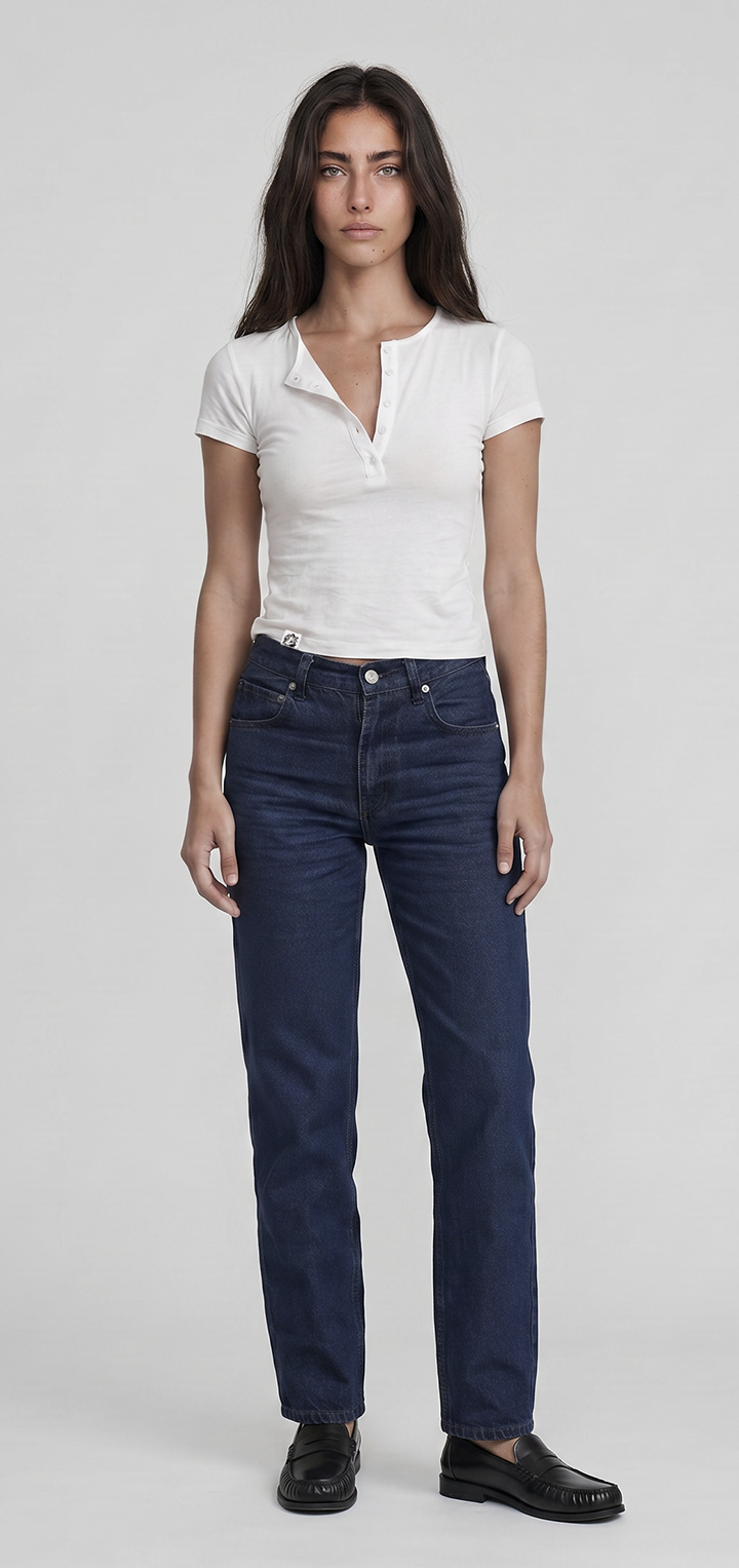 Polo Button light T shirt- White