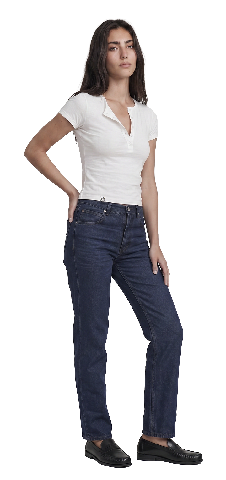 Polo Button light T shirt- White