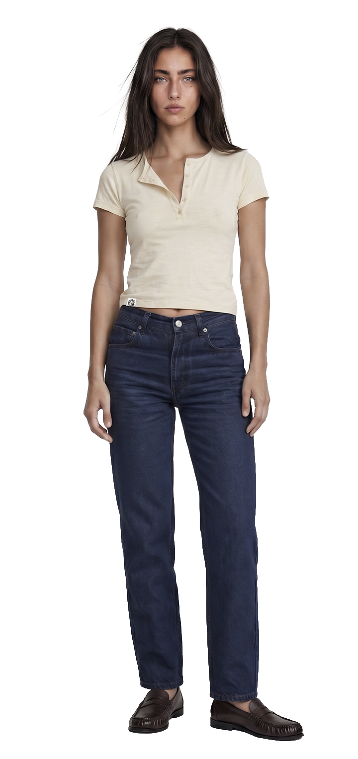 Polo Button light T shirt- Beige