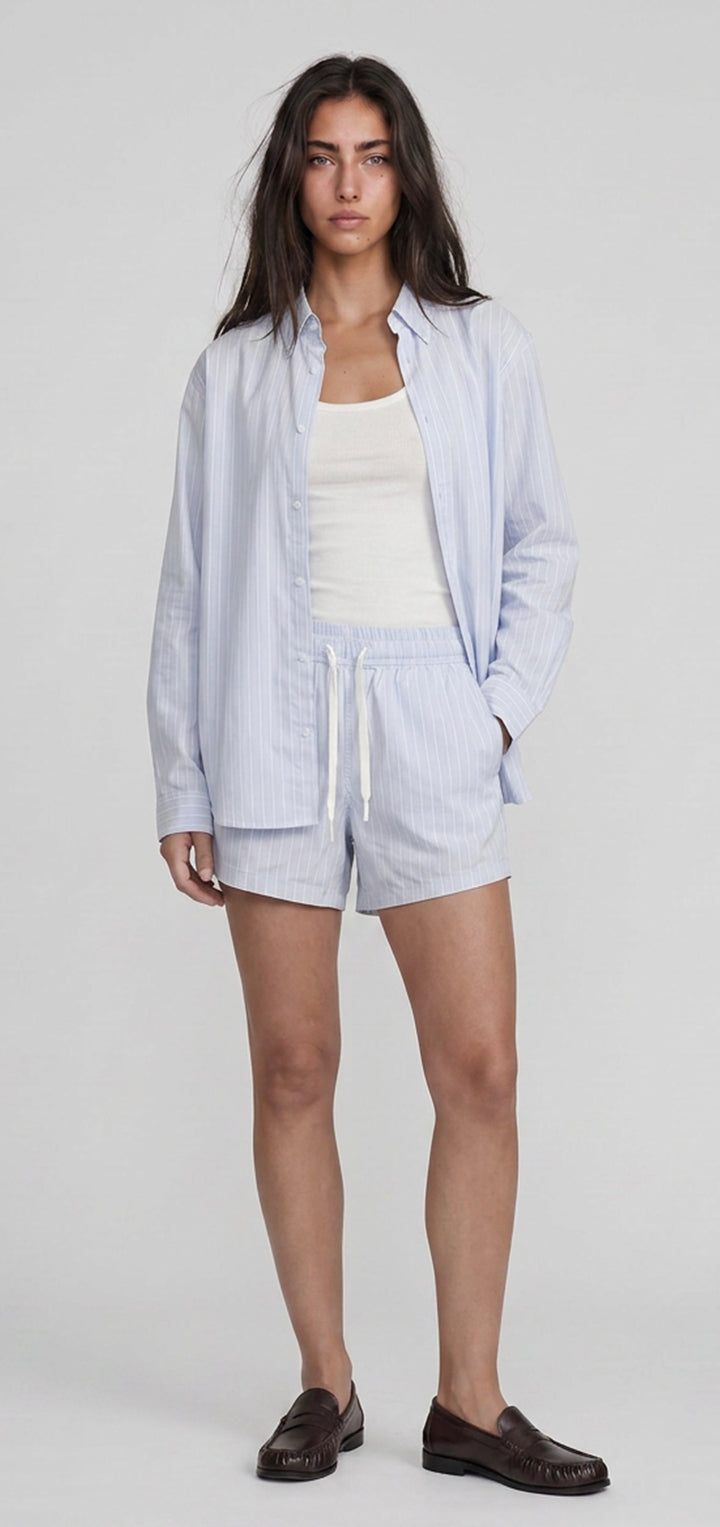 Cotton button shirt - Light blue