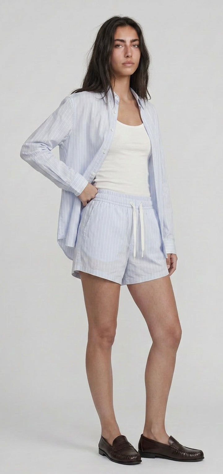 Cotton button shirt - Light blue