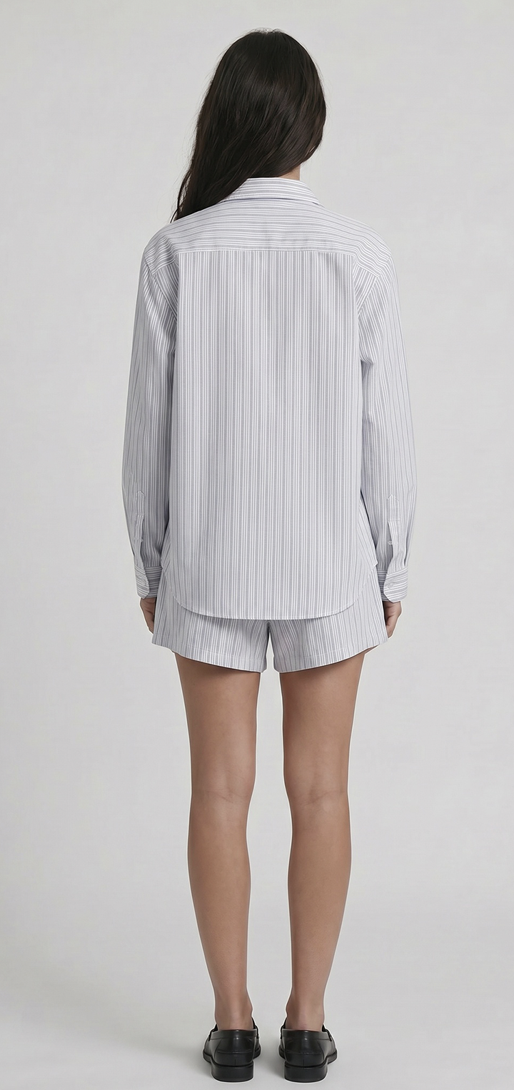 Cotton button shirt - Dark blue