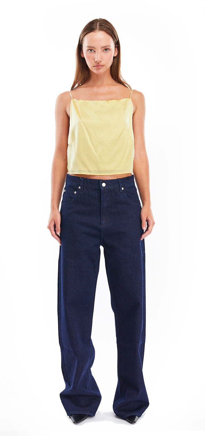 Perfi Silk top - Banana Yellow