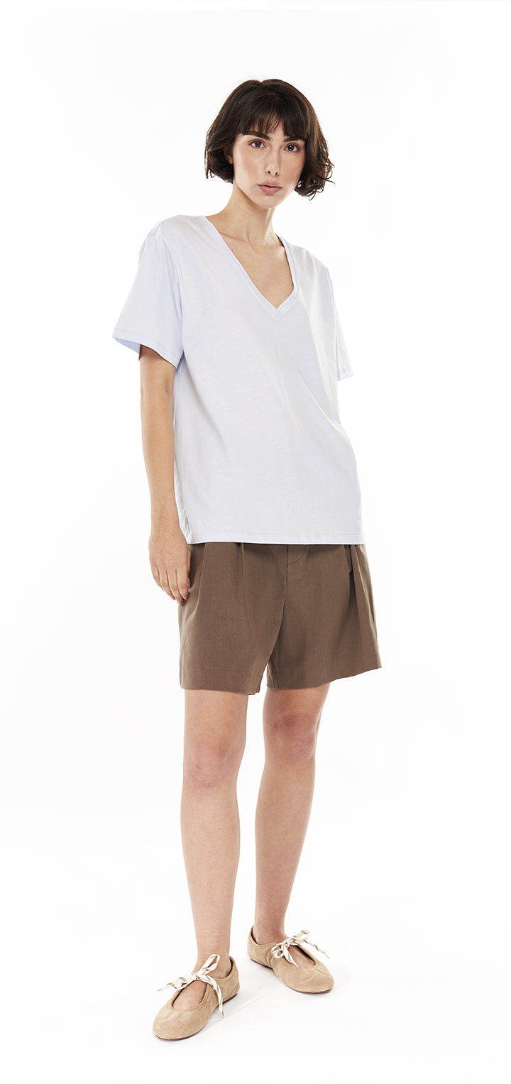 Oversize v neck t shirt - Light blue