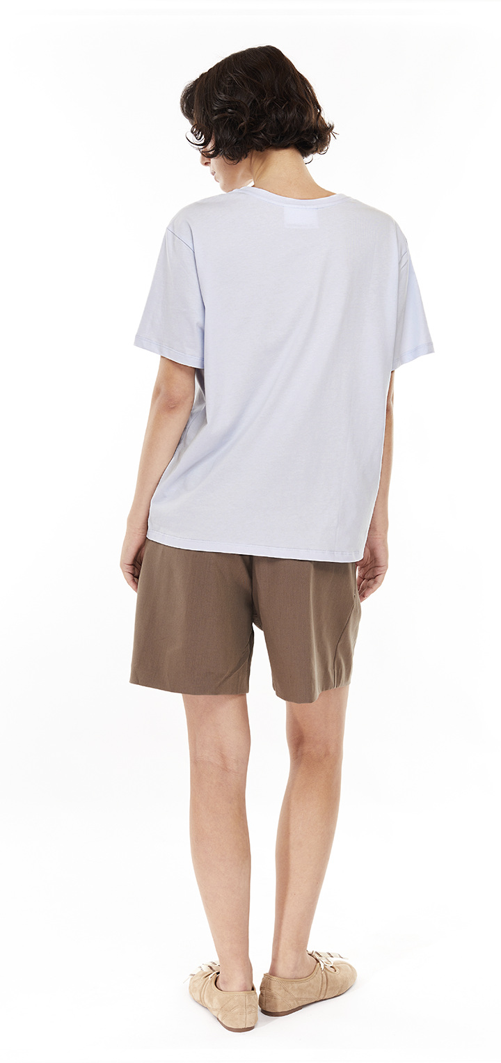 Oversize v neck t shirt - Light blue