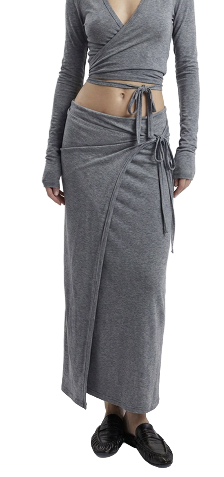 Papper wrap skirt - Grey