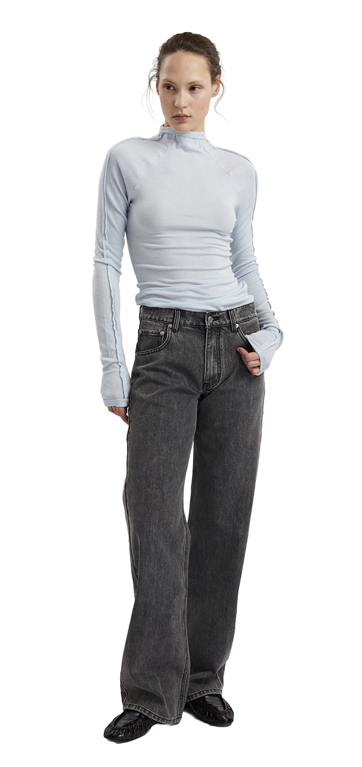 Papper Turtleneck long sleeves shirt - Light blue