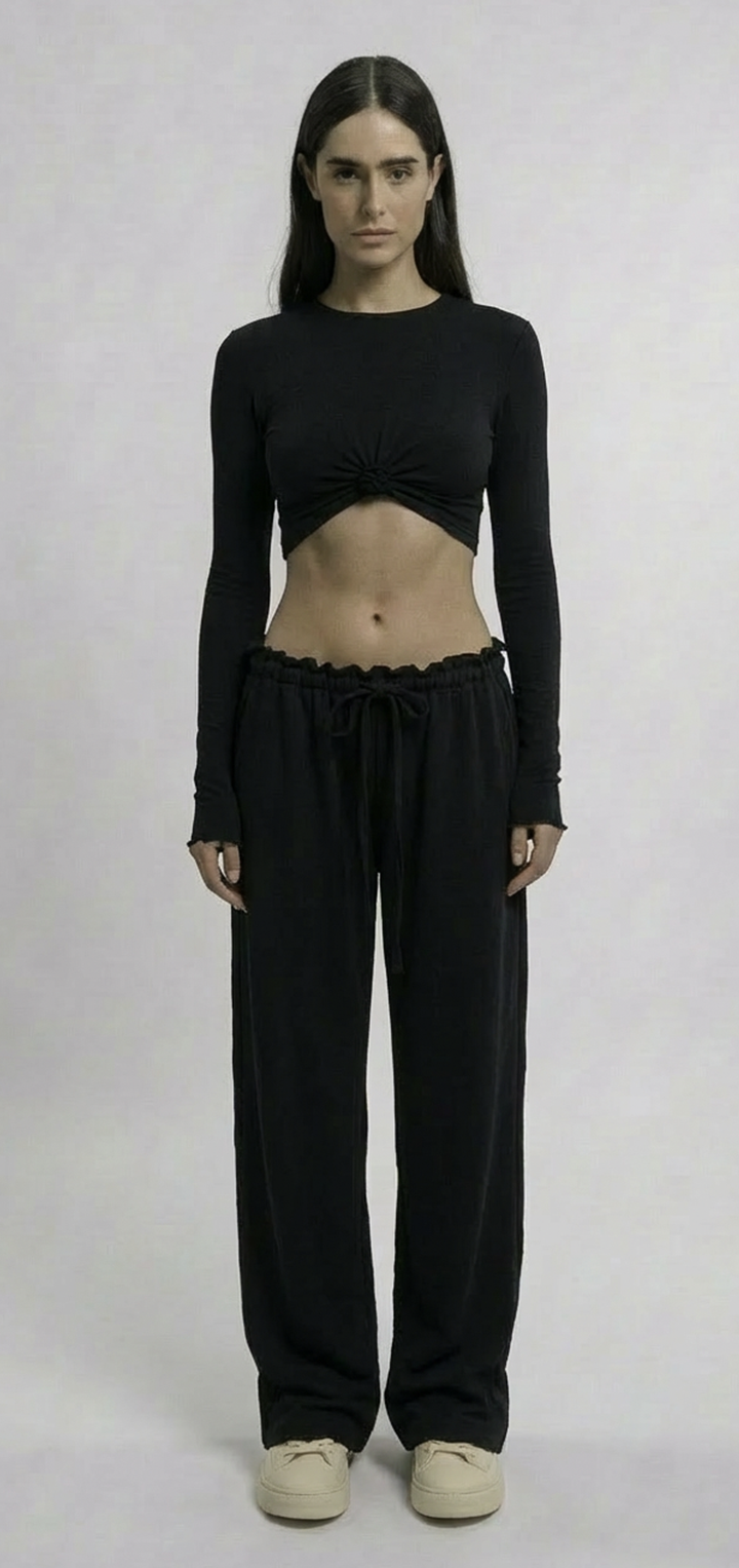 Papper ripple pants - Black