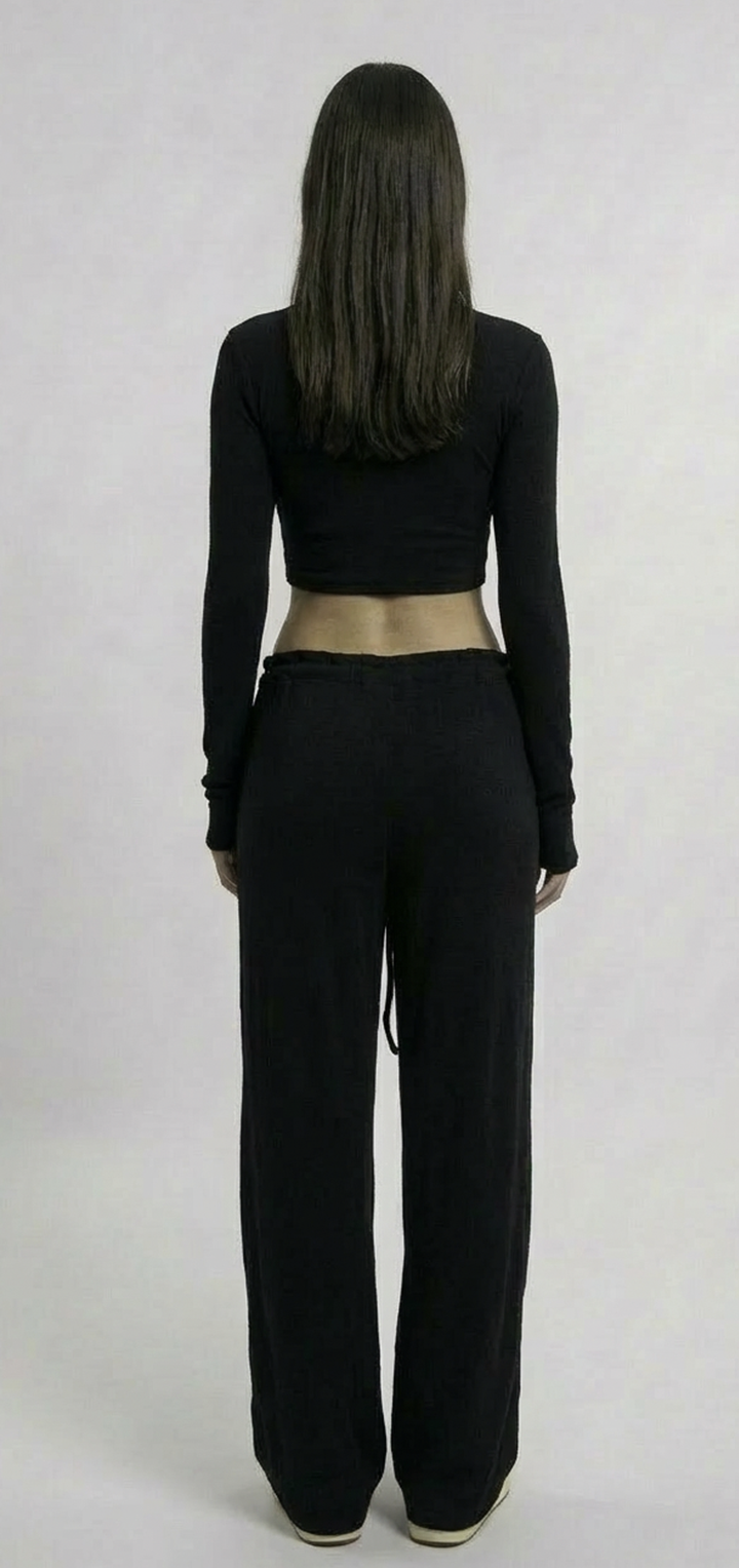 Papper ripple pants - Black