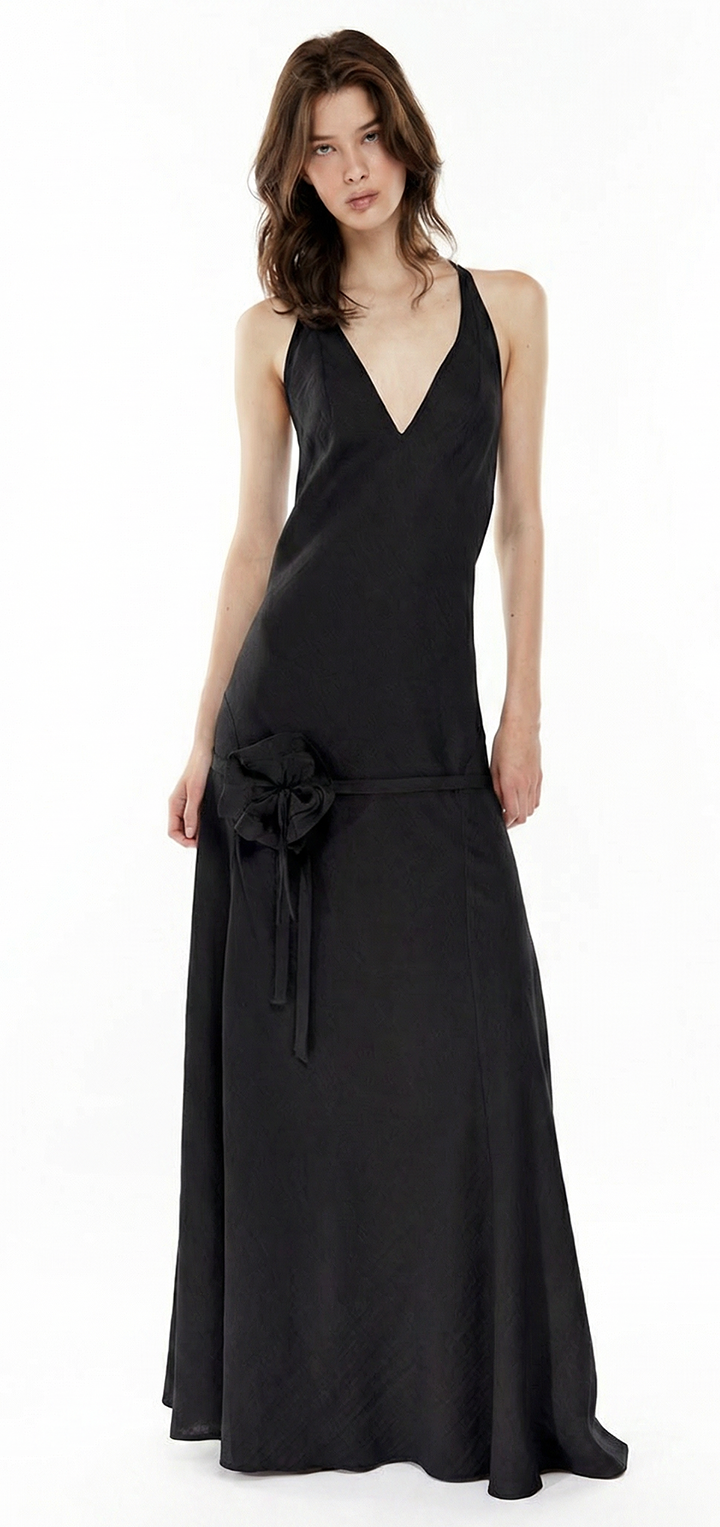 Fran belt dress- Black