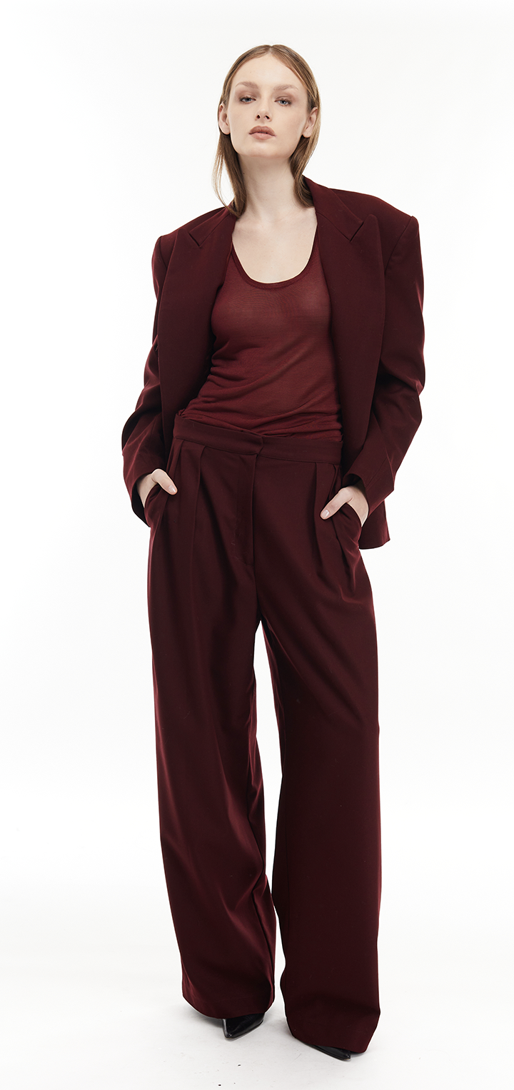 Doris Blazer jacket- Burgundy