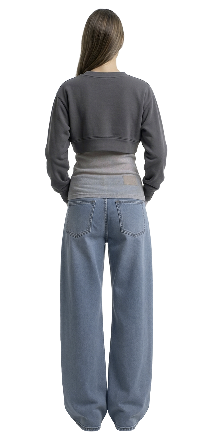 Crop sweatshirt - Dark gray