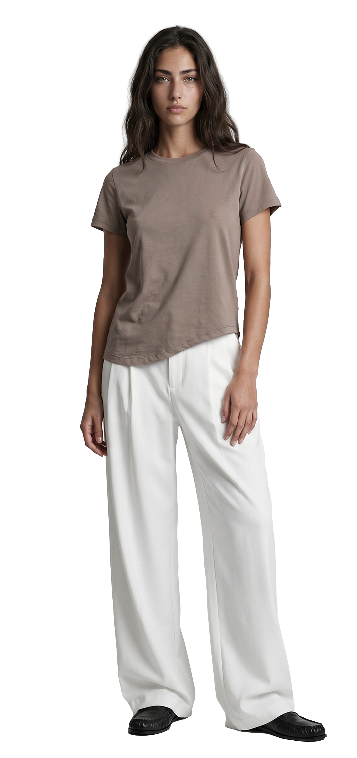 Light cotton t shirt - Brown