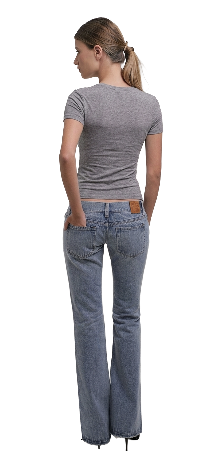 Papper ripple T shirt- Grey