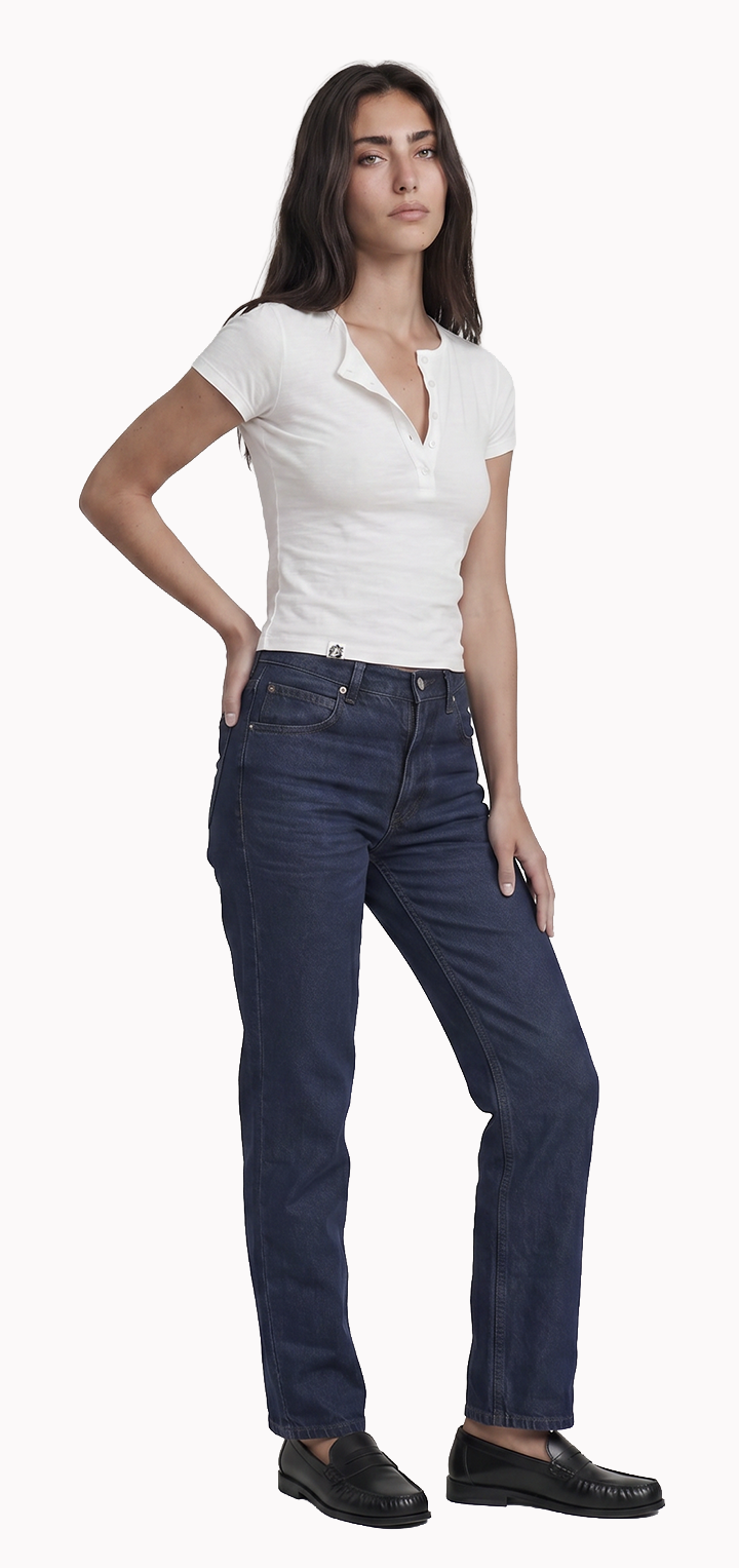 Polo Button light T shirt- White