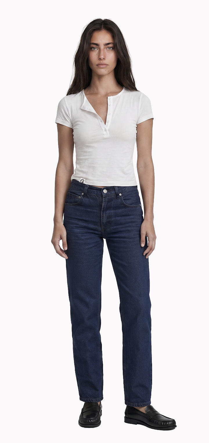 Polo Button light T shirt- White