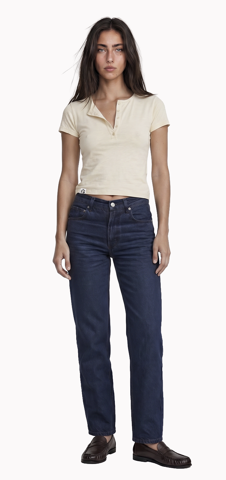Polo Button light T shirt- Beige